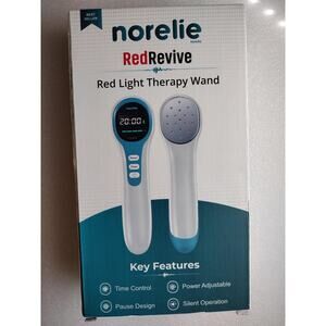 Norelie RedRevive Red Light Therapy Wand White Adjustable Health Lamp Electric